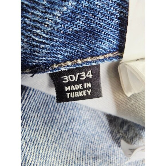 G Star Raw Size 30x34 Mens Triple A Regular Straight Button Fly Blue Denim Jeans - Picture 3 of 12